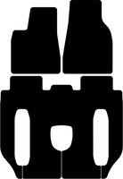 Floor Mats for Tesla Model X (6 Seats) Black Tailored Carpets ER56 Design - AutoWin