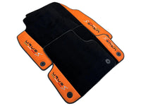 Floor Mats Set with Trunk Mat For Lamborghini Urus S With Orange Alcantara Leather - AutoWin