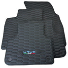 Floor Mats Set with Trunk Mat for Lamborghini Urus with Black Leather - AutoWin