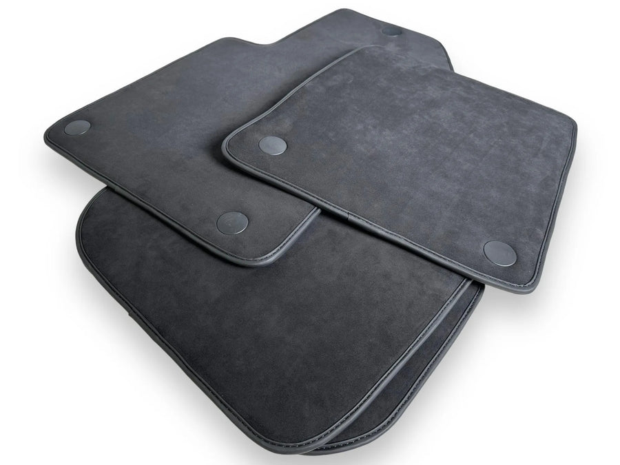 Genuine Alcantara Floor Mats for Ferrari 599 Coupe 2006-2012 Black ER56 Design - AutoWin