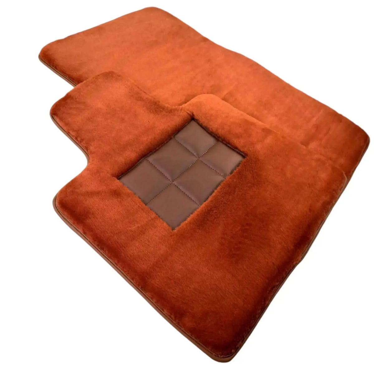 Ginger Color Sheepskin Floor Mats for Rolls-Royce Phantom Sedan (2003-2016)
