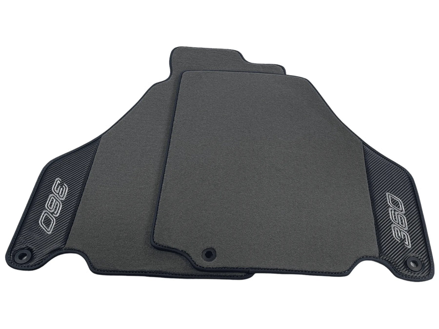 Gray Floor Mats For Ferrari 360 Modena 1999-2005 With Carbon Fiber Leather - AutoWin