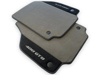 Gray Floor Mats For Ferrari 488 GTB 2015-2022 Carpets With Alcantara Leather - AutoWin