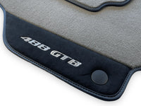 Gray Floor Mats For Ferrari 488 GTB 2015-2022 Carpets With Alcantara Leather - AutoWin