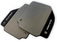 Gray Floor Mats For Ferrari 488 GTB 2015-2022 Carpets With Alcantara Leather - AutoWin