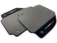 Gray Floor Mats For Ferrari 488 GTB 2015-2022 Carpets With Alcantara Leather