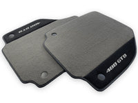 Gray Floor Mats For Ferrari 488 GTB 2015-2022 Carpets With Alcantara Leather - AutoWin