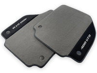 Gray Floor Mats For Ferrari 488 GTB 2015-2022 Carpets With Alcantara Leather - AutoWin