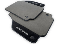 Gray Floor Mats For Ferrari 488 GTB 2015-2022 Carpets With Alcantara Leather - AutoWin