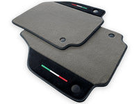 Gray Floor Mats For Ferrari 488 GTB 2015-2022 Carpets With Alcantara Leather