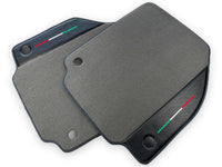 Gray Floor Mats For Ferrari 488 Spider 2015-2022 Carbon Leather - AutoWin
