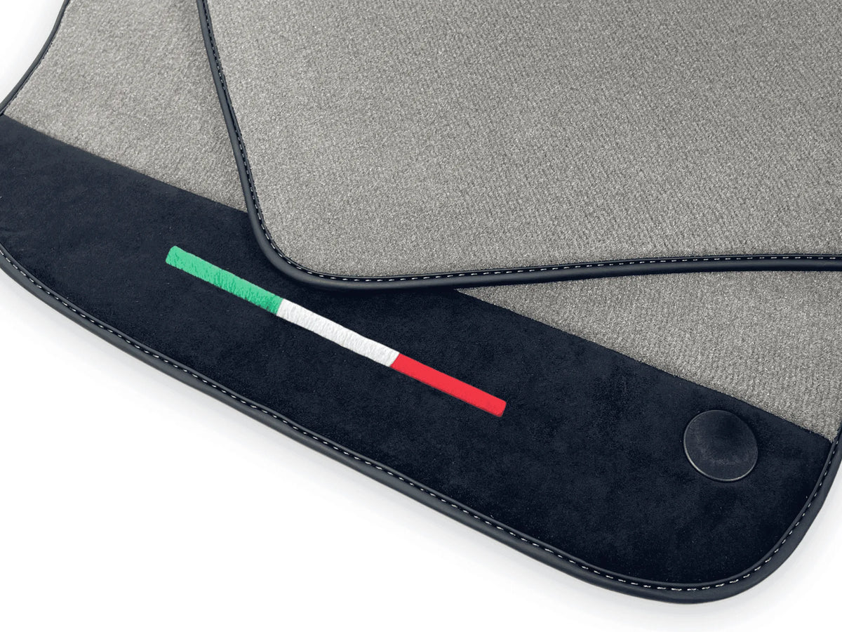 Gray Floor Mats For Ferrari 812 GTS (2019-2023) With Alcantara Leather