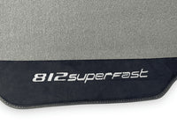 Gray Floor Mats For Ferrari 812 Superfast With Alcantara Leather - AutoWin
