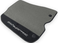 Gray Floor Mats For Ferrari 812 Superfast With Alcantara Leather - AutoWin