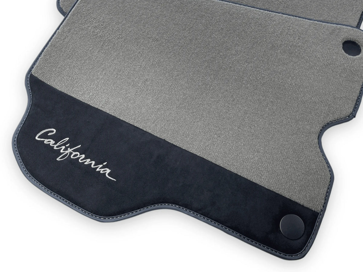 Gray Floor Mats For Ferrari California 2008-2014 With Alcantara - AutoWin