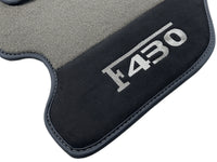 Gray Floor Mats For Ferrari F430 2004-2009 With Alcantara Leather - AutoWin