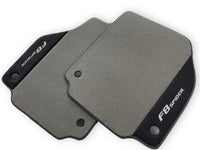 Gray Floor Mats For Ferrari F8 Spider 2019-2022 With Alcantara Leather - AutoWin