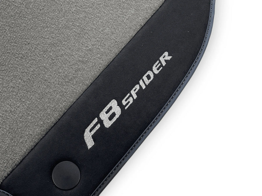 Gray Floor Mats For Ferrari F8 Spider 2019-2022 With Alcantara Leather - AutoWin