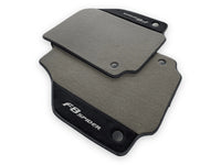 Gray Floor Mats For Ferrari F8 Spider 2019-2022 With Alcantara Leather - AutoWin