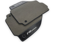 Gray Floor Mats For Ferrari F8 Spider 2019-2022 With Carbon Fiber Leather - AutoWin