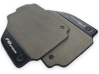 Gray Floor Mats For Ferrari F8 Spider 2019-2022 With Carbon Fiber Leather - AutoWin