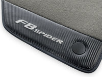Gray Floor Mats For Ferrari F8 Spider 2019-2022 With Carbon Fiber Leather - AutoWin