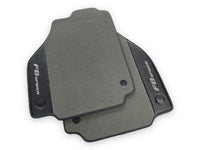 Gray Floor Mats For Ferrari F8 Spider 2019-2022 With Carbon Fiber Leather - AutoWin