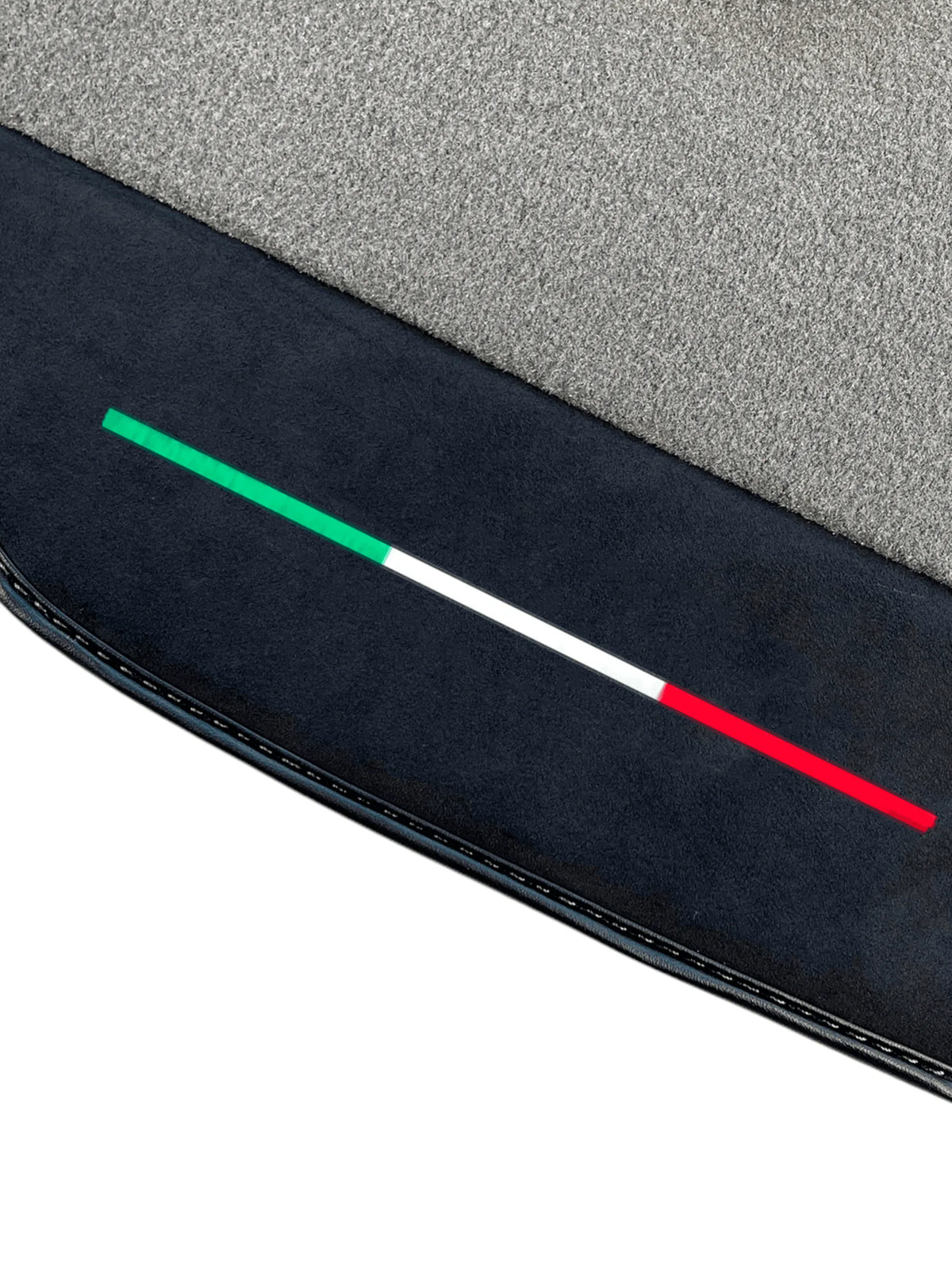 Gray Floor Mats For Ferrari F8 Tributo 2019-2022 With Alcantara Leather - AutoWin