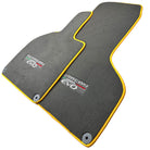 Gray Floor Mats for Lamborghini Huracan EVO (2014-2023) with Yellow Trim - AutoWin