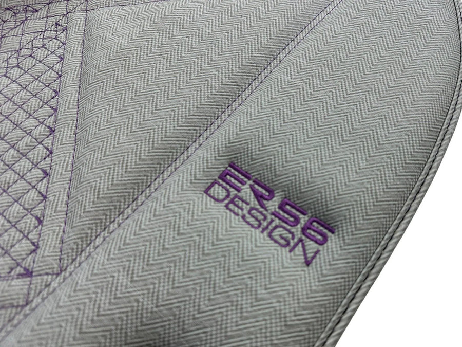 Gray Leather Floor Mats For Ferrari 488 Pista Spider (2019-2021) ER56 Design - AutoWin