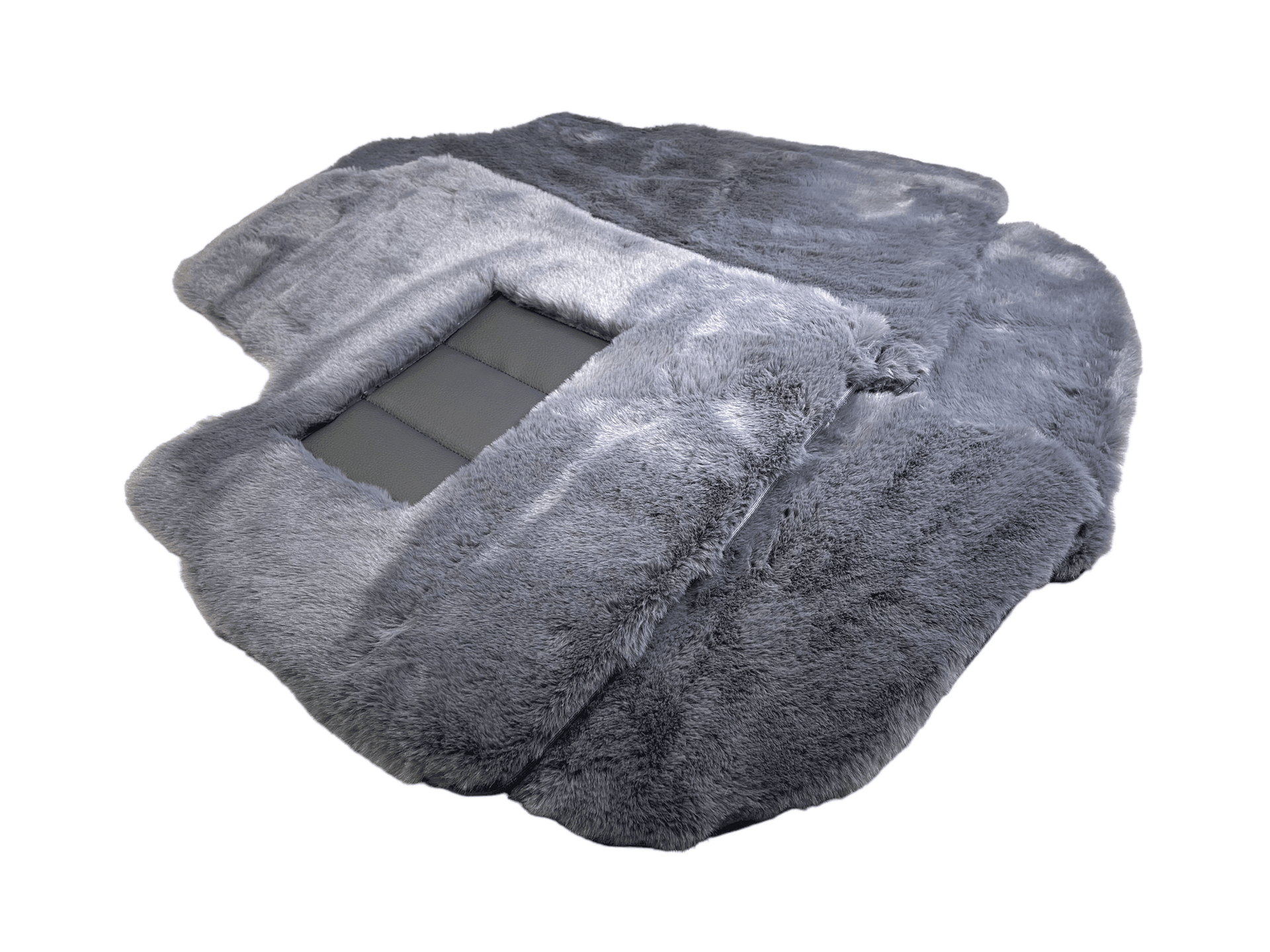 Gray Sheepskin Floor Mats For Bentley Continental GTC (2006–2011) Er56 Design - AutoWin