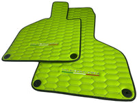Green Leather Floor Mats for Lamborghini Huracan - AutoWin