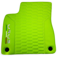 Green Leather Floor Mats for Lamborghini Urus (2018-2024) ER56 Design - AutoWin
