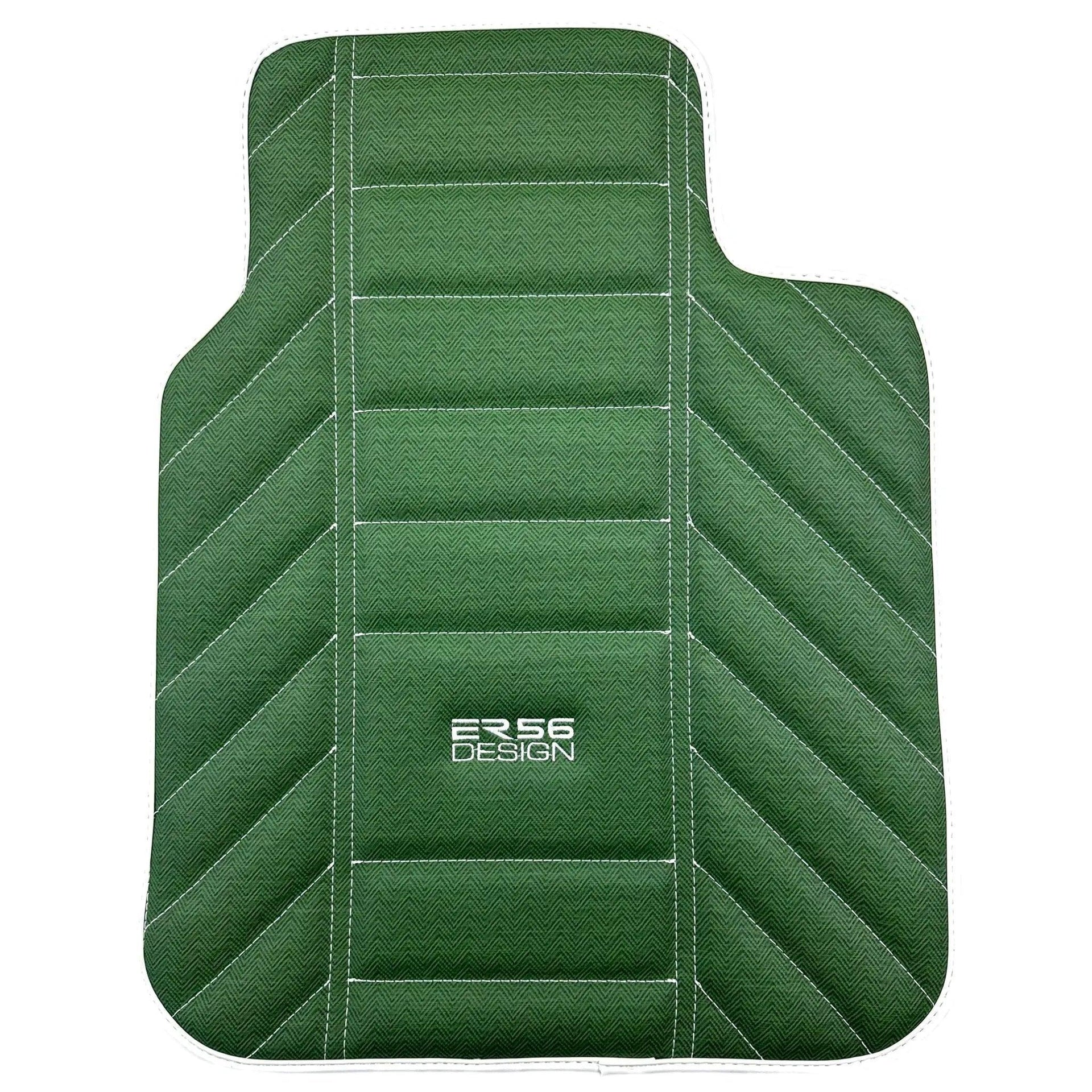 Green Leather Floor Mats For Rolls Royce Black Badge Ghost Series I (2010–2020) - AutoWin