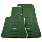 Green Leather Floor Mats For Rolls Royce Black Badge Phantom Drophead Coupe 2007–2016 - AutoWin