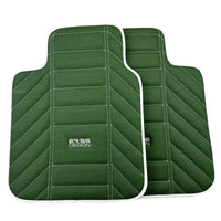 Green Leather Floor Mats For Rolls Royce Black Badge Phantom VIII (2017-2024)