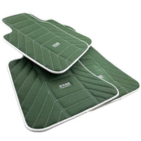 Green Leather Floor Mats For Rolls Royce Black Badge Phantom VIII (2017-2024)