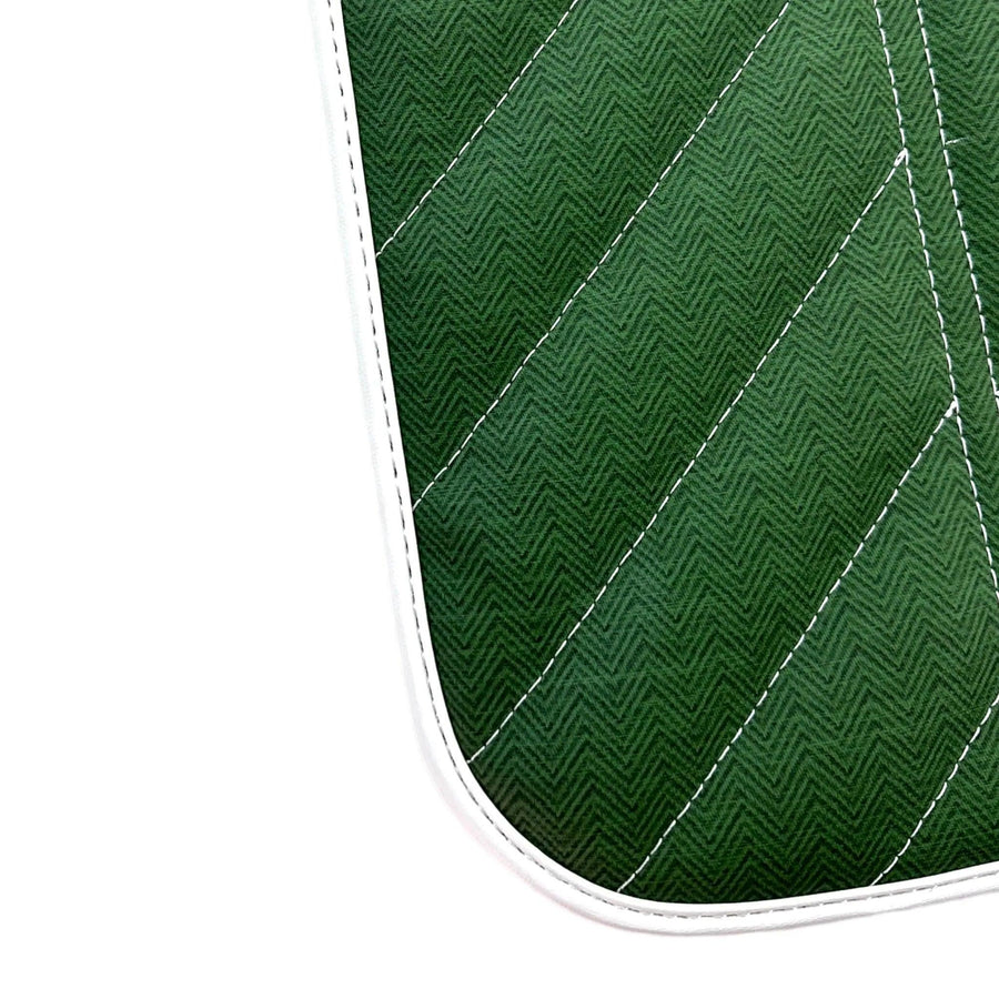Green Leather Floor Mats For Rolls-Royce Cullinan Rr31 2018-2023 ER56 Design - AutoWin