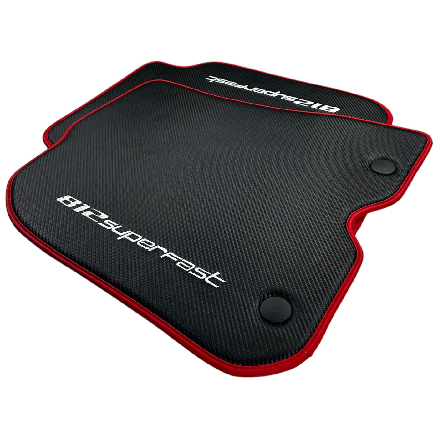 Carbon Fiber Leather Floor Mats For Ferrari 812 Superfast - AutoWin