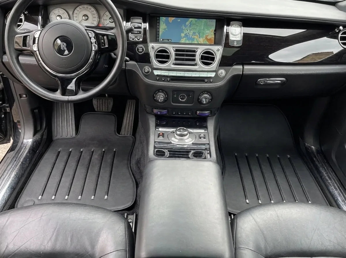 Interior look of floor mats for Rolls Royce Black Badge Ghost Series II (2021-2024) Black