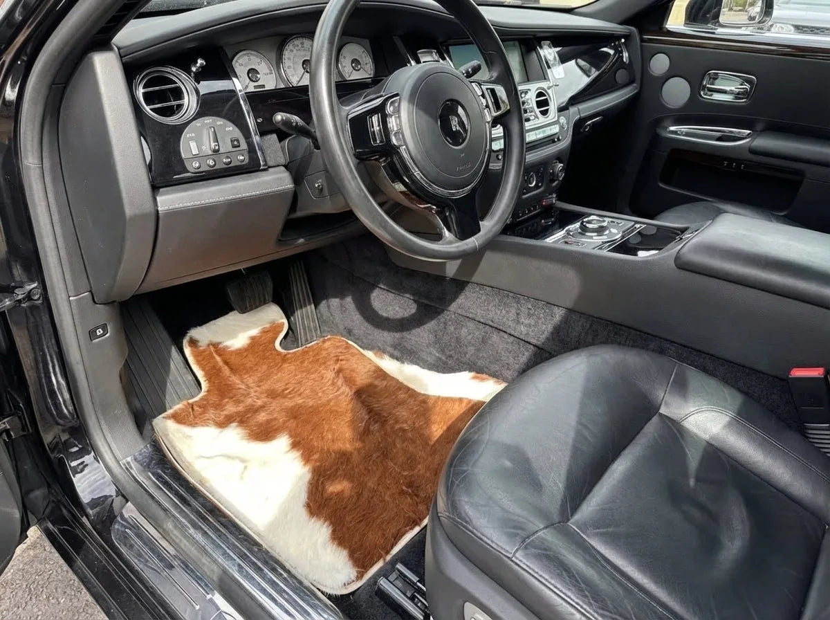 Interior look of floor mats for Rolls Royce Ghost Series II (2021-2024) Cow Leather
