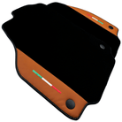 Black Floor Mats for Ferrari 458 Italia (2009-2015) with Cuoio Nappa Leather - AutoWin