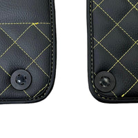 Leather Black Floor Mats for Lamborghini Gallardo Yellow Sewing | ER56 Design - AutoWin