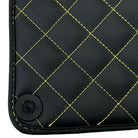 Leather Black Floor Mats for Lamborghini Gallardo Yellow Sewing | ER56 Design - AutoWin