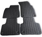 Customizable Black Stitched Leather Floor Mats for Audi A5 - F57 Convertible (2020-2023) - AutoWin
