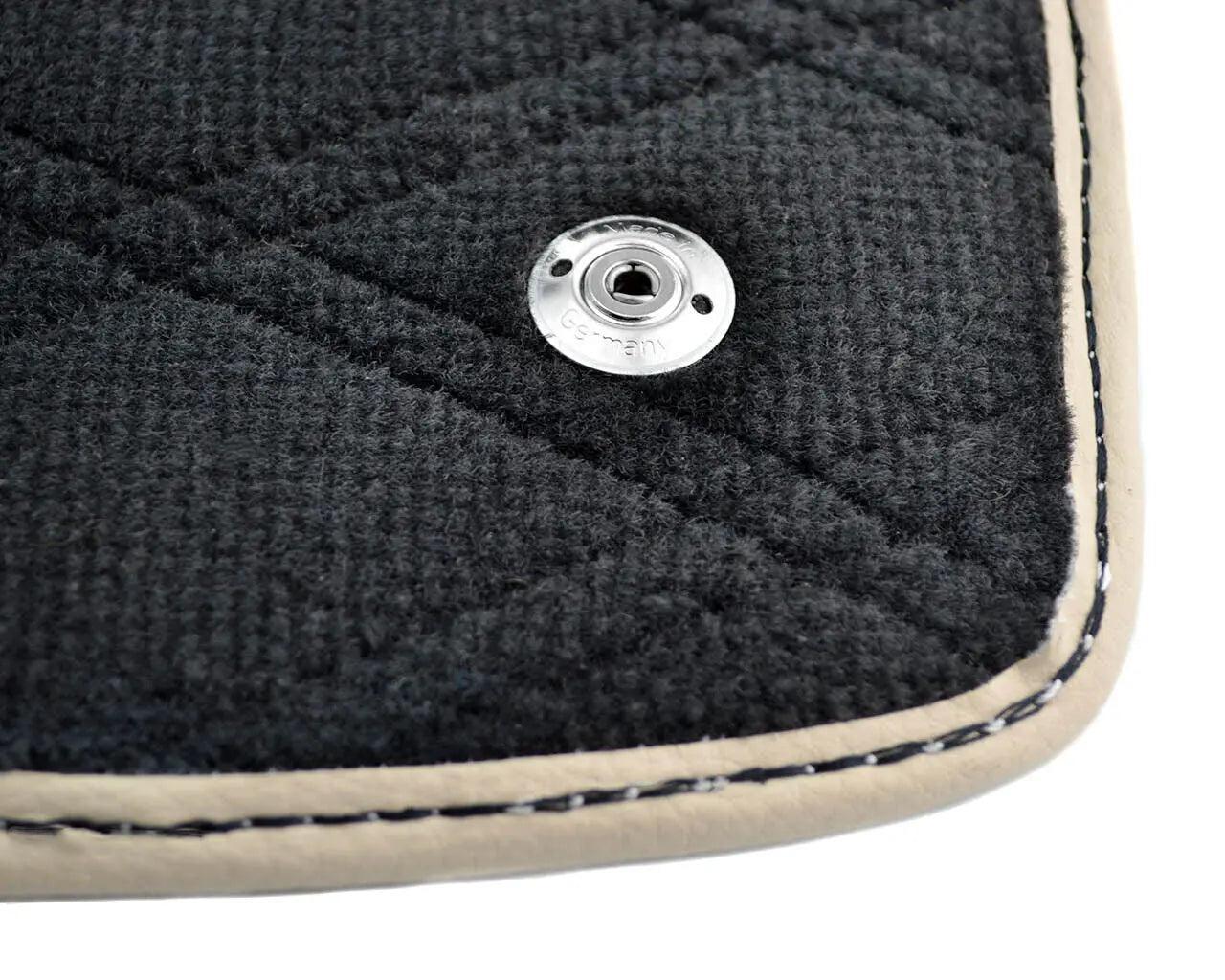 Leather Floor Mats For Bentley Continental GT Beige 2003–2011 - AutoWin