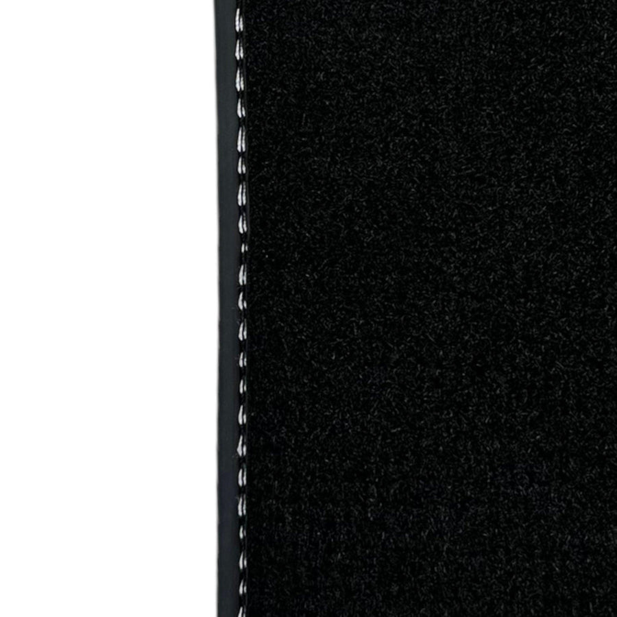Leather Floor Mats for Ferrari 458 GT2 with White Sewing ER56 Design - AutoWin