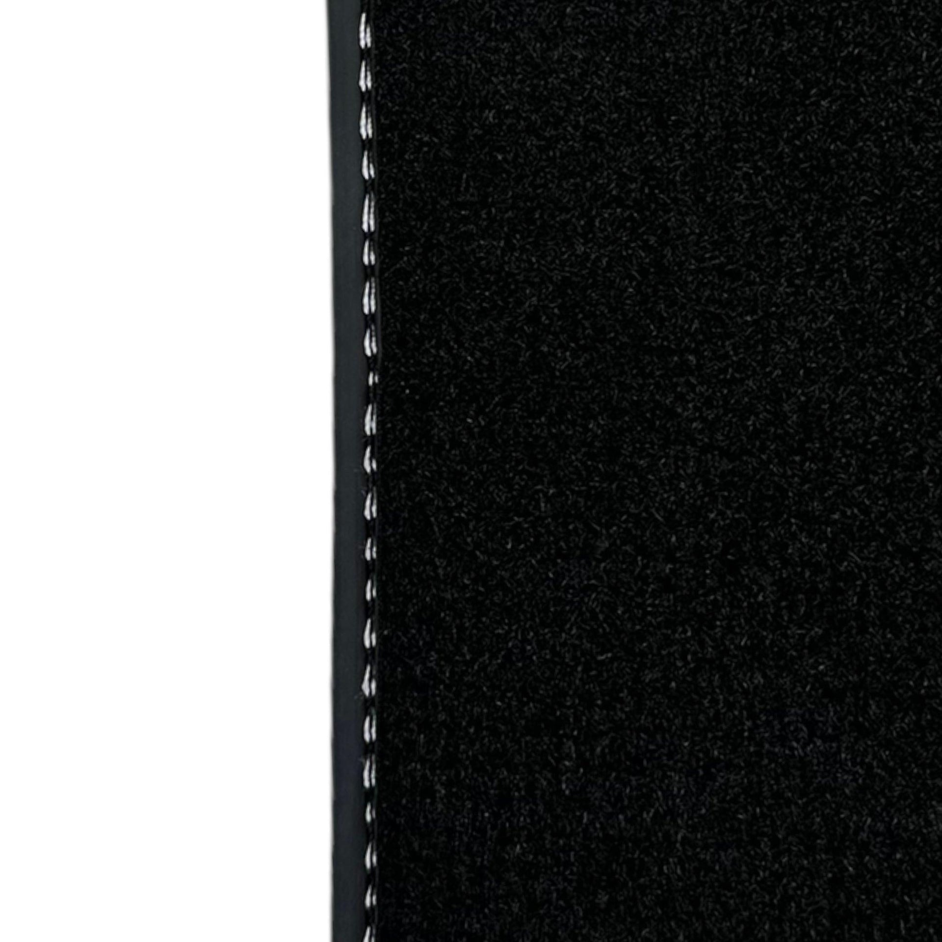 Leather Floor Mats for Ferrari 458 Italia (2009-2015) with White Sewing ER56 Design - AutoWin