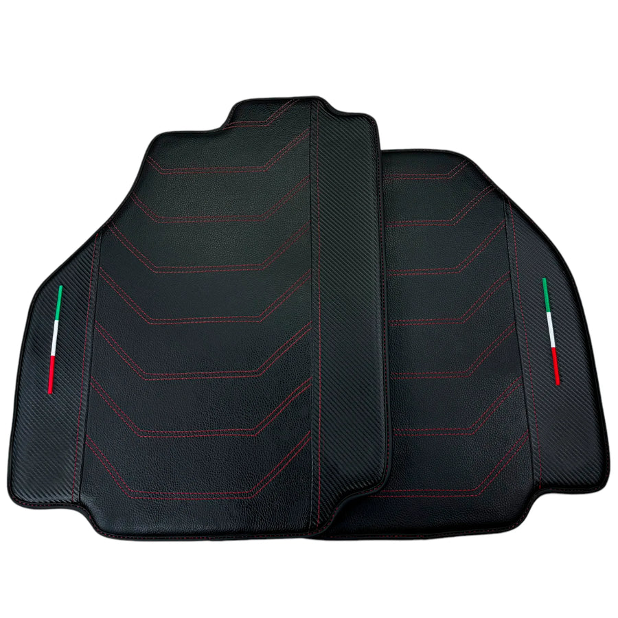Leather Floor Mats For Ferrari 458 Speciale 2012-2015 With Carbon Fiber | Italian Edition