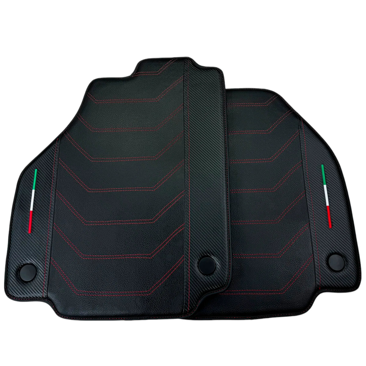 Leather Floor Mats For Ferrari 458 Spider 2012-2015 With Carbon Fiber | Italian Edition